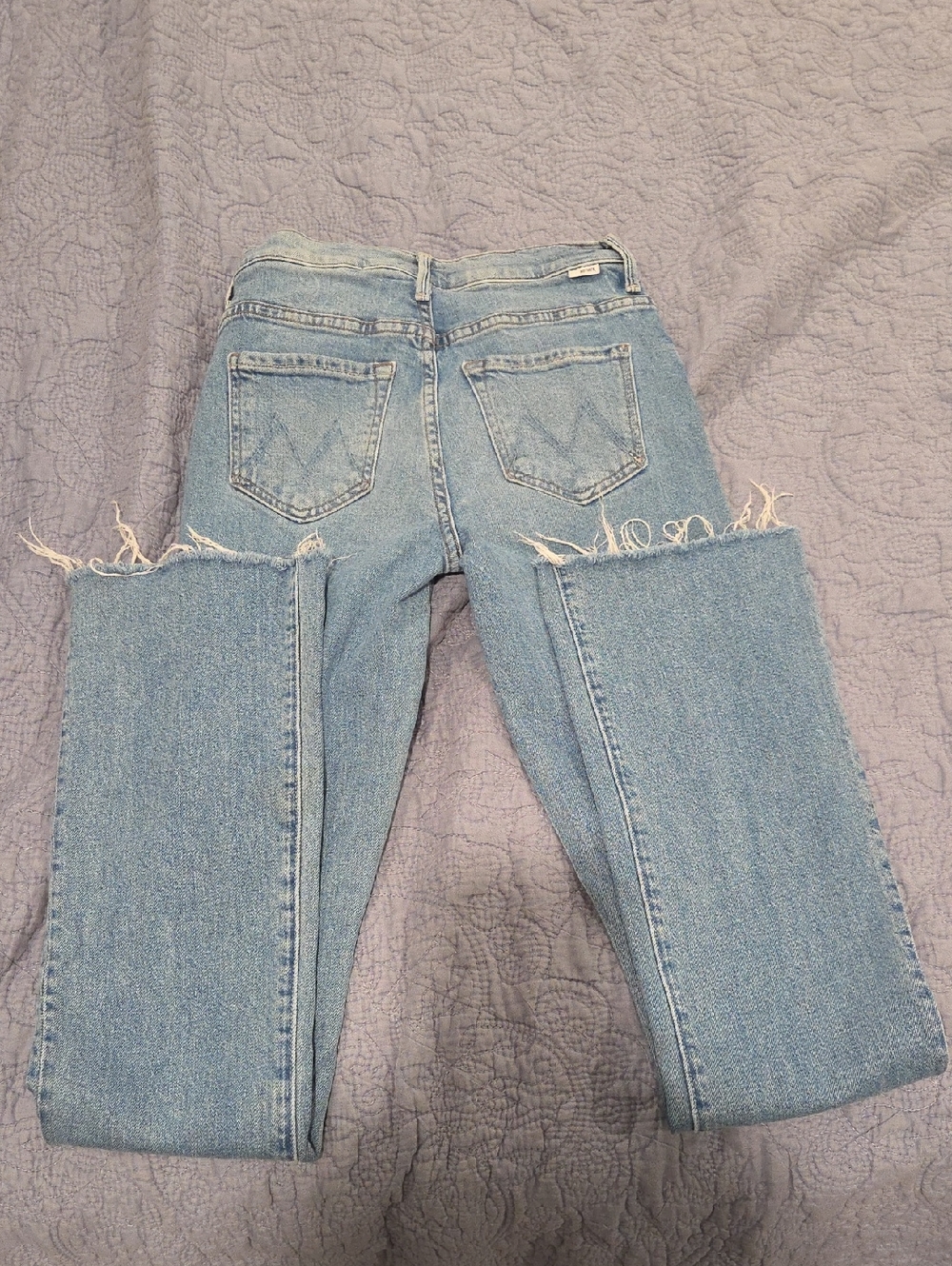 MOTHER The Insider Sneak Fray Jeans In Love On The Boat Size 24! - Picture 11 of 16
